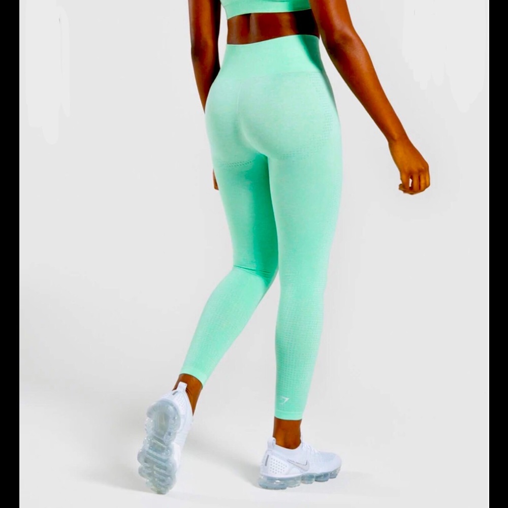 GYMSHARK VITAL SEAMLESS GREEN / PISTACHIO LEGGING SIZE S